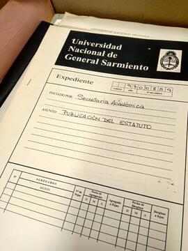 Tareas administrativas para la formación de la Universidad Nacional de General Sarmiento - UNGS
